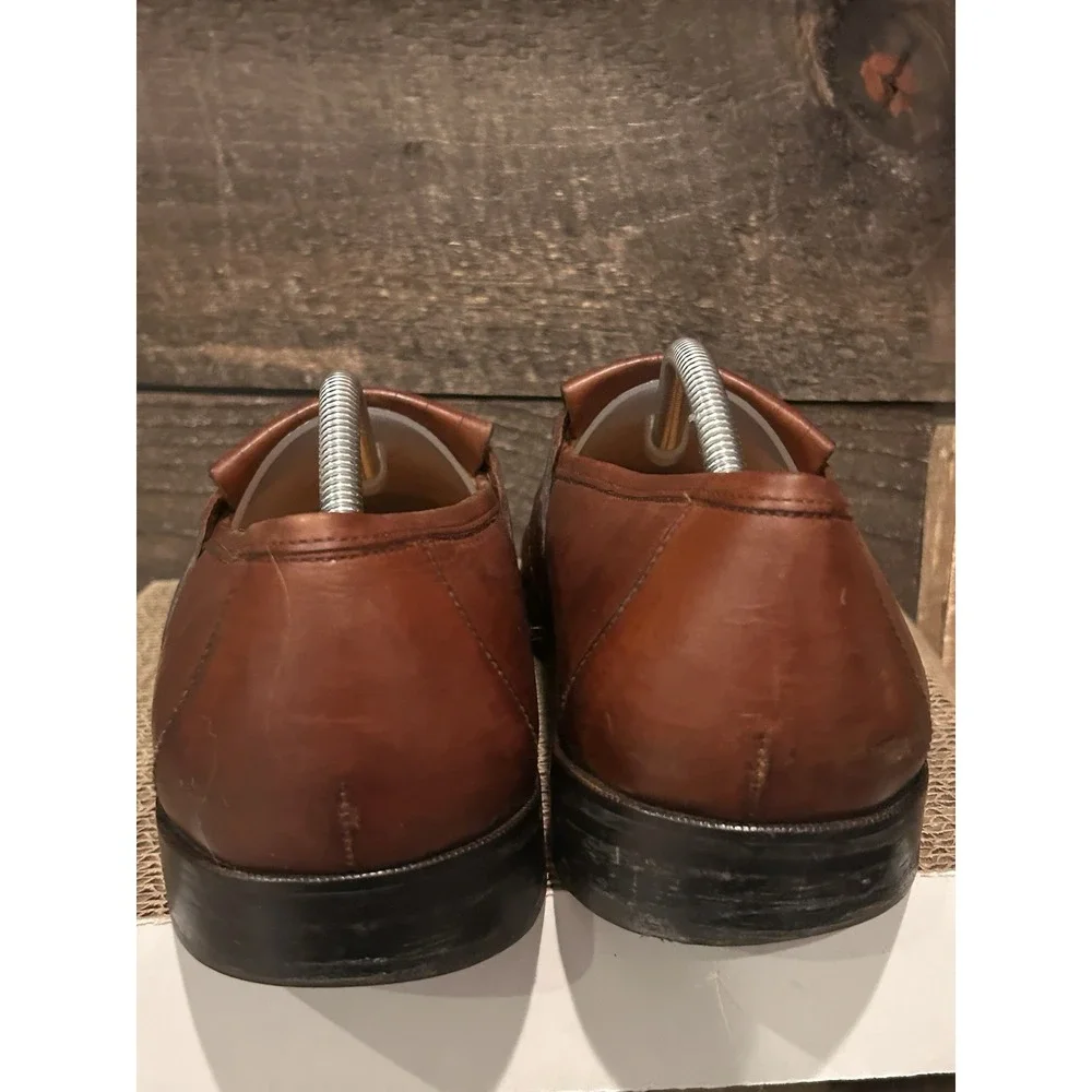 JOHNSTON & MURPHY Cellini Leather Kiltie Loafers w/Tassels Brown. 11.5‎